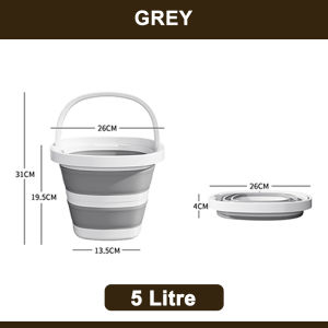 [5L/10L] Kitchenut Foldable Square Bucket Portable Water Bucket Collapsible Wash Basin Travel Hanging Pail Baldi Lipat