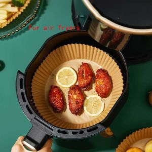 50pcs Air Fryer Paper Liner Non stick Disposable Air Fryer Sheet Oil-proof Parchment Paper