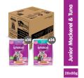 WHISKAS Junior Wet Kitten Food - 80g Pouches, 28-Pack. 