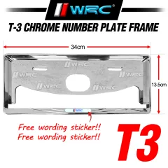 thumbnail image 2 of Universal Neo Chrome Stainless Steel License Plate Frame – JDM Style, 1 Piece 2 of 5