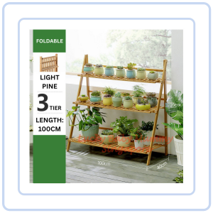 【Pure Care】 3 Tier 4 Tier Plant Rack Flower Stand Flower Rack - 100% natural bamboo