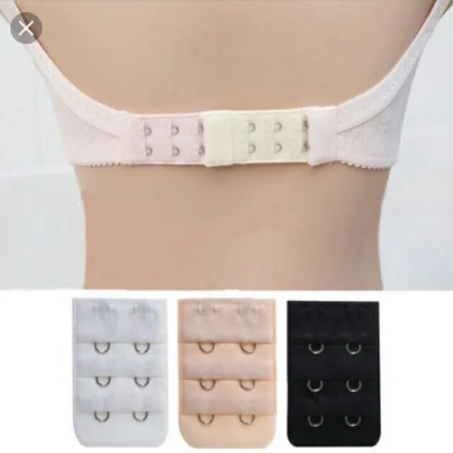 2 Hooks Ladies Bra Underwear Extender Extension Strap Bra Hook