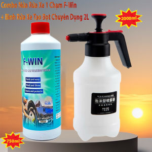 Combo Rửa Xe F-Win 750ml Rửa Xe 1 Chạm One Touch Clean Kèm Bình Xịt Tạo Bọt Tuyết Chuyên Dụng Rửa Xe Máy Ô Tô