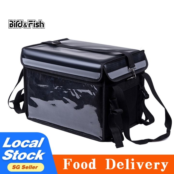 Food Delivery Bag Box Velcro Thermal Sling Bicycle Rear Rack Seat ...