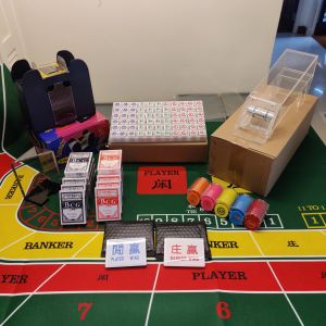 【SG Stock】百家乐 / Baccarat / Large Green Mat / Cards Shuffler / Playing Cards / Dealing Shoe / Collection Rack / Banker & Player【Ship Out 24Hrs】
