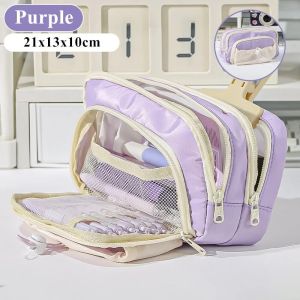 Large Capacity 5-Layered Pencil Bags Kawaii Front Pocket Pencil Pouch Boys Girls School Stationery Gifts Creative Pencil Case