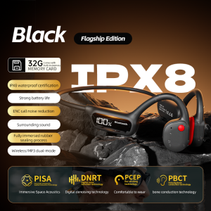 POLVCDG X10 Professional Swimming Headphones Bone Conduction Earphone Running Support Ios And Android Shockz Earphone Bone Conduction High Quality Sound Sports Bluetooth Headset