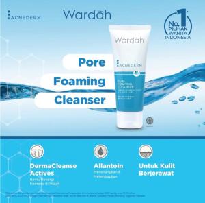 WARDAH Acnederm Pure Foaming Cleanser 60ml - Sabun Muka Pembersih Jerawat