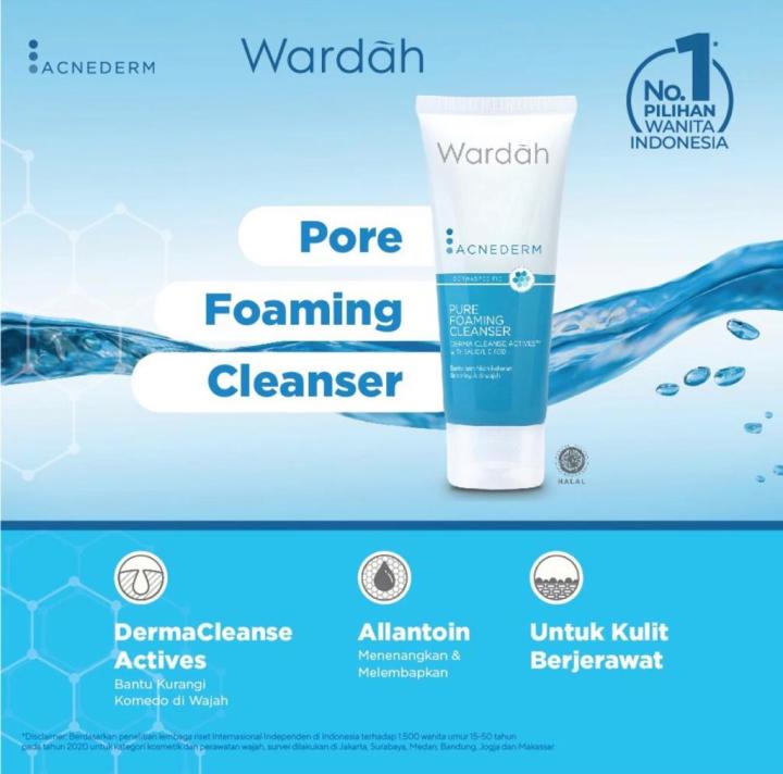 Wardah%20Acnederm%20Pure%20Foaming%20Cleanser%2060%20ml%20-%20Facial%20Wash%20dengan%20Allantoin%20-%20Pembersih%20Wajah%20Berjerawat%20-%20Image%203