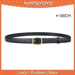 MATEYOYO Fashion Womens Belts Second-cowhide Belt Elegant Needle Buckle Design Adjustable Girls Ladies Belt Long Straps Waistbands Dress Coat Alloy Buckle Decorations