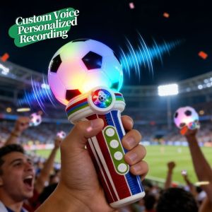 ADREE With Light Music Football Cheering Microphone Echo Effect ABS Material Football Game Cheer Toy 2026 Recordable Function Party Cheering Megaphone Football Game Party
