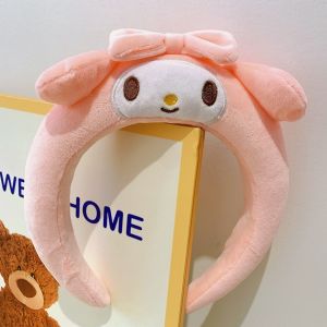 Bando Bulu Sanrio Fluffy Karakter Cosplay Cinamorrol Kuromi Pompurin Melody Bando Make Up Headband Lucu Fashion Cute Bandana Korea
