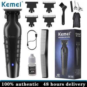 KEMEI 2299 professional hair clipper suitable for mens cordless/cordless hair cutting kit zero gap trimmer T-blade hair clipper with USB charging