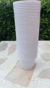 กระถาง 5.5 นิ้ว สีขาว ยกมัด 50 ใบ สินค้าพร้อมส่ง