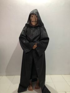 Kostum Jubah hitam Halloween cosplay cape vampire dracula hoodie black penutup kepala haloween