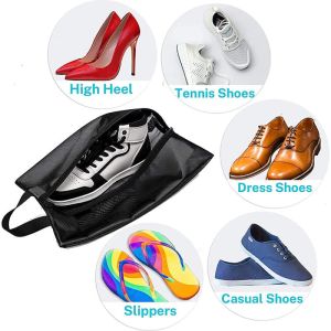 Portable Shoe Bag Dustproof Shoe Storage Bag Travel Shoe Bag Visible Breathable Mesh