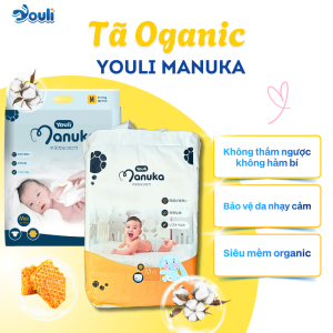 [Tăng size] Tã Organic YOULI MANUKA Thuần chay mềm mịn Tránh hăm – Cho bé da nhạy cảm