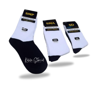 3 Pasang Kaos kaki sekolah putih telapak hitam tebal SD SMP SMA Computer