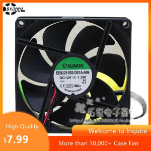92mm Fan for Sunon EE92251B3-D01A-A99 9CM 12V 0.10A Mute Cooling Fan 1.3W Low Noise