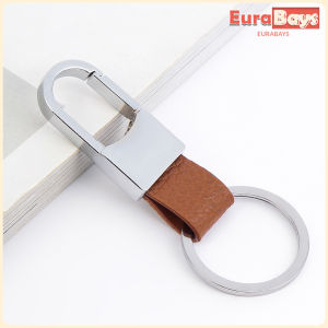 E.B. Leather Car Keychain Pendant Car Circle Buckle Personality And Creative Ornaments