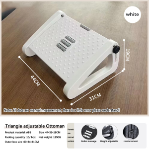 Ergonomic Footrest 2-Level Height Adjustable Angle Office Foot Rest Stool for Under Desk Suppo DV021.