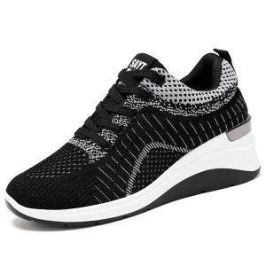 Free Shipping WomenS Spring New Collection: WomenS Shoes With Hidden Heel Trendy Sneakers Breathable Thick-Soled Athletic Shoes For Women