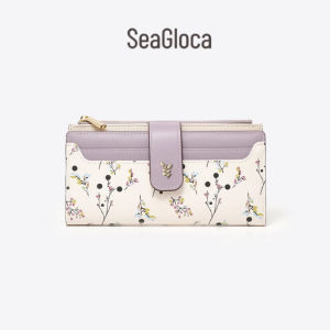 Seagloca Dompet Panjang dengan Reseleting Model Simple Klasik Bunga No.2414
