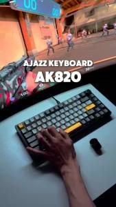 AJAZZ AK820/Pro Wireless Mechanical Keyboard Bluetooth 5.1 2.4G USB-C Wired Hot Swappable RGB Gaming Keyboard Gasket Mount with