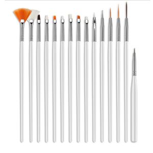 Paint Brushes Set，15Pcs Painting Brush for Nail Painting Set Professional Nail Brush Paint Brushes Set for Acrylic Oil Watercolor Face Nail Art Miniature Detailing & Rock Painting DIY Art Supplies Hook Line Pen
