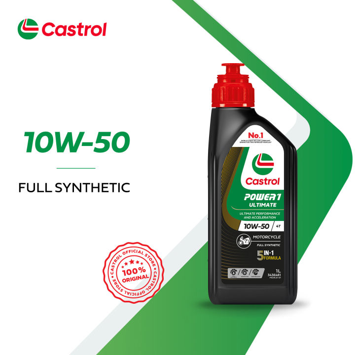 Castrol POWER1 ULTIMATE 4T 10W-50 (1L) Motorcycle Full Synthetic API SP JASO MA2