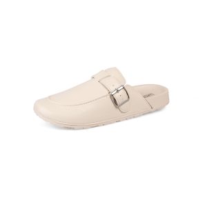 YOTO Flat Slippers On Loafer Classy Fashion Half Shoes Leather Made Shoes for Women