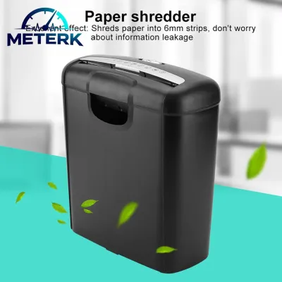 Meterk văn phòng nhà cửa điện Shredder cho giấy và thẻ tín dụng dải cắt tiêu diệt ‑