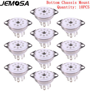 9pin Ceramic tube sockets GZC9-C B9A Valve Tube Base for 12AX7 ECC83 6922 ECC88 EL84 ECC82 12AU7  Vaccum Tube Amplifier Hifi