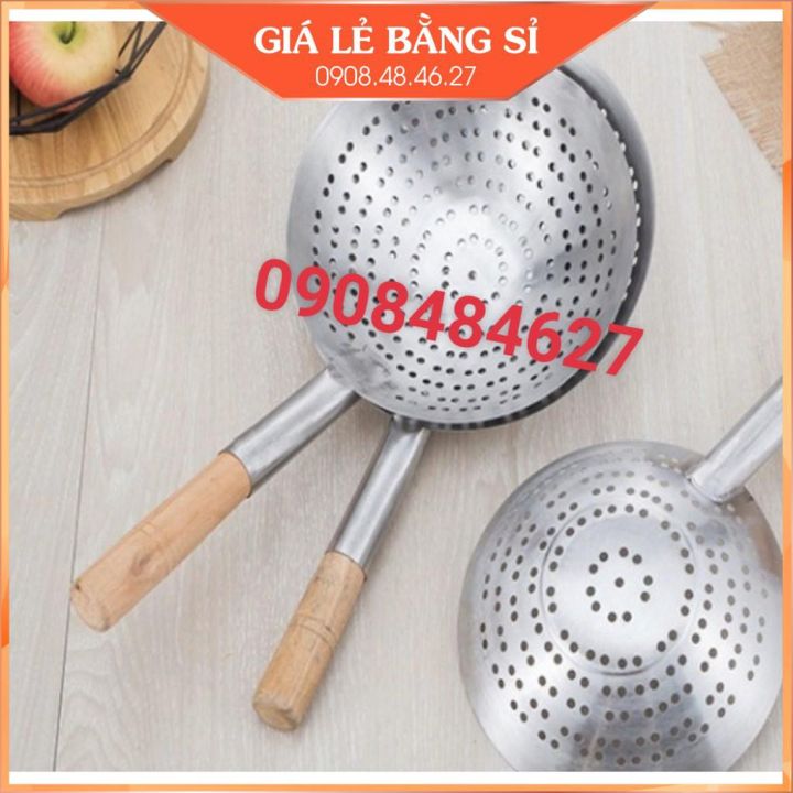 Vợt Vớt Xương Cán Gỗ Tặng Kèm 1 Kẹp Gắp Inox | Lazada.vn