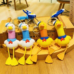 Móc Khoá Vịt Có Thể Kéo Dài Đầu Tạo Kiểu Hài Hước