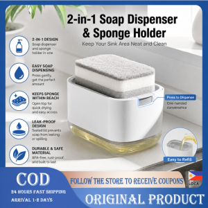 [Free Sponge] Kitchen Press Soap Box Detergent Press Box Dispenser Soap Box Press Soap Dispense Bath