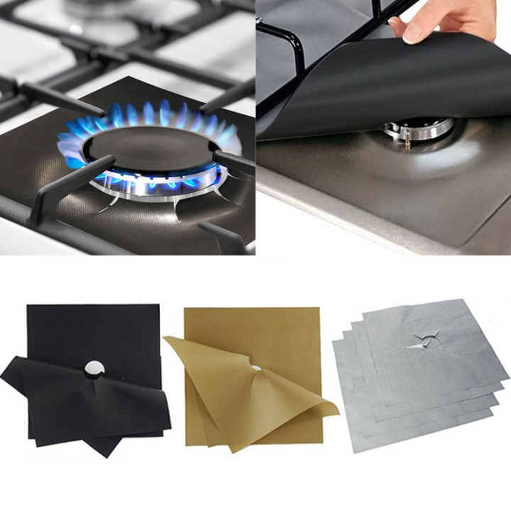 HIFUAR 1/2/4/6PCS Stove Protector Cover Liner Gas Stove Protector Gas ...