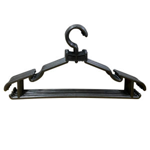 Isi 12 Pcs Hanger Gantungan Baju Celana Laundry Serbaguna Plastik Dewasa Dan Anak 36x18 Warna Hitam