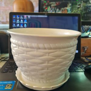 Chậu nhựa trồng cây để bàn trồng sen đá cây cảnh nhỏ mini có kèm dĩa lót hứng nước Minh Hân Garden