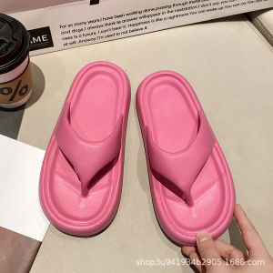 Free Shipping Thick-Soled Flip-Flops For Women New Summer Model Height-Increasing Non-Slip Suitable For Outdoor Wear At The Beach