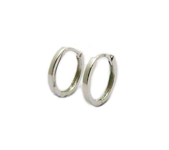 White gold silver 2025 hoop earrings