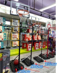 165cm/205cm/236cm Lifting Basketball Rack Mobile Basket Indoor and Outdoor Basketball Board Kids Basketball Stand