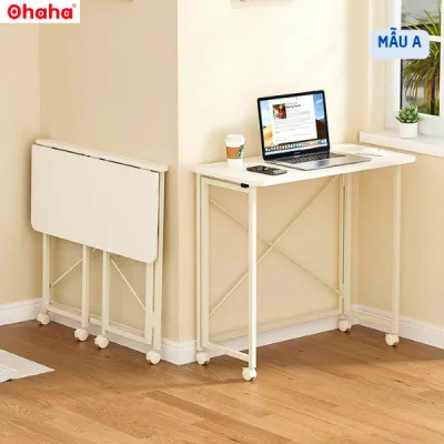 [ Freeship HCM] [ Kèm ảnh thực tế ] Bàn gấp gọn thông minh có bánh xe Ohaha - BGG001