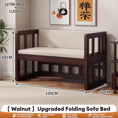 100CM Sofa Bed Bamboo Sofa Bed Sofa Katil Foldable Sofa Multifunctional folding sofa/chair/sofa/bed with cushions