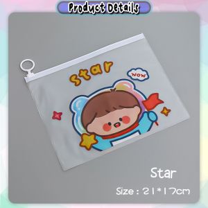 [Little B House] File Storage Bag Pen Zipper Transparent Pencil Bag Stationery PVC Pouch 拉链试笔袋 文具收纳袋 Beg Pensil - ST06