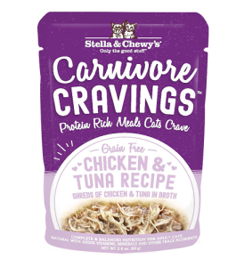 Stella & Chewys Carnivore Cravings Cravings Chicken And Tuna Recipe Cat Food Pouch 2.8 oz