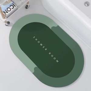 🚚ส่งไว🎁พรมห้องน้ำ พรมเช็ดเท้า ขนาด60*40ซม. ผ้าเหยียบเท้า นาโนแมท พรมกันลื่น ดูดซับไว แห้งเร็ว