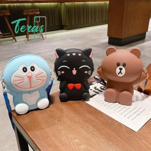 Tas Dompet Silikon Jelly Bag Join Kartun Karakter Selempang Jumbo