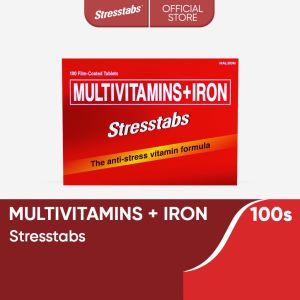 Stresstabs Multivitamins + Iron 100s Fights Stress Restores Mental Focus Maintains Healthy Skin