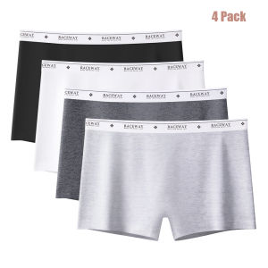 4 Pack Womens Cotton Panties Middle Wasit Boxers Underwear Ladies Safety Pants Cozy Briefs M-XXL